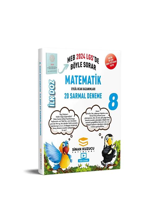 Sinan Kuzucu Yayınları 2024 LGS 8 Sınıf İlk Doz Matematik Sarmal Branş