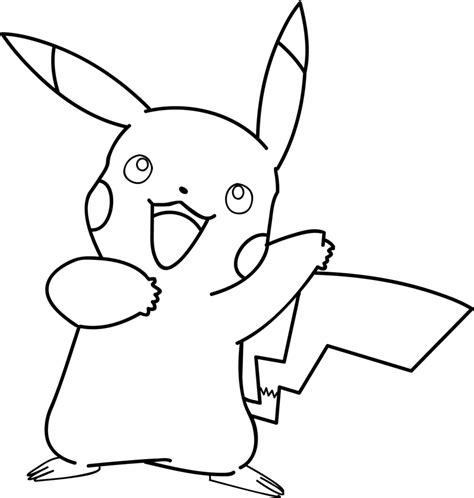 Pikachu Clipart Black And White