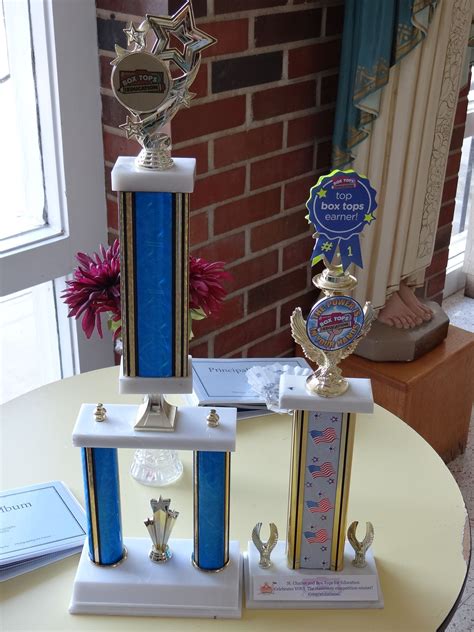 Our Box Tops Traveling Trophies Awarded To The Class Who Brings In The