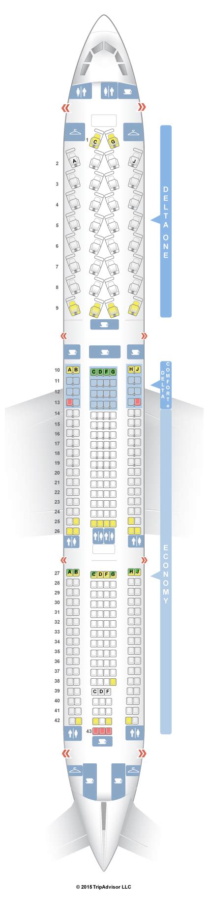 Airbus A330 Seating Chart Delta