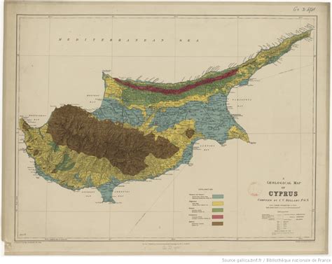 A Geological Map Of Cyprus Compiled By C V Bellamy Gallica