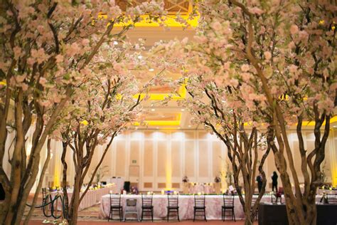 Enchanted Garden Ballroom Reception With Cherry Trees