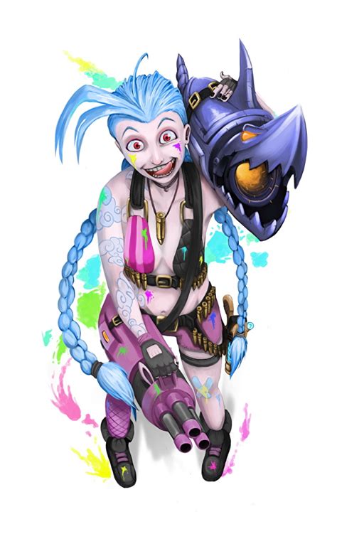 Juegos de las l.o.l surprise para poder jugar en linea. Fondos de Pantalla League of Legends Jinx Sorpresa El fondo blanco Juegos Chicas descargar imagenes