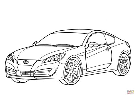 Hyundai Genesis Coupe Coloring Page Free Printable Coloring Pages