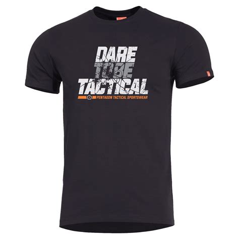 Koszulka T Shirt Pentagon Ageron Dare To Be Tactical Black K09012 Dt 01