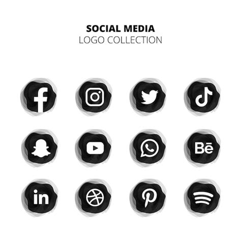 Logo Reseaux Sociaux Noir Vecteurs Et Psd Gratuits à Télécharger