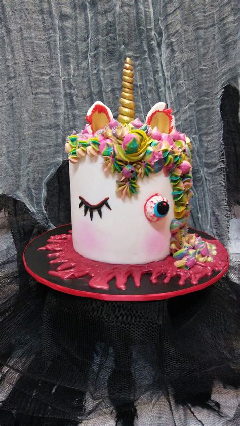 unicorn zombie cake for halloween gâteau d halloween idée gateau gateau halloween