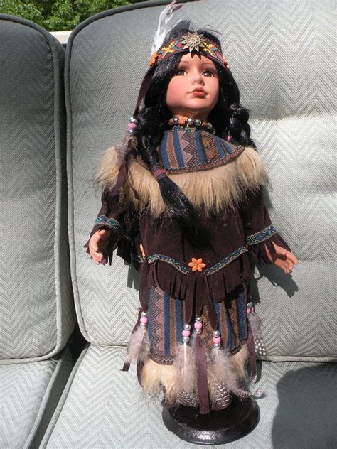 indian girl porcelain cathay collection 5000 doll limited edit native american 1759860472