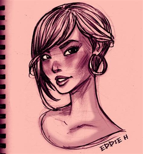 sketchy face by eddieholly on deviantart character drawing drawing illustrations face