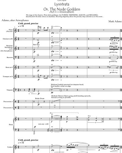 Lysistrata Or The Nude Goddess Opera Score Sheet Music By Mark Adamo