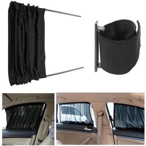 Mway 2pcs 70cm Universal Mesh L Auto Car Rear Front Window Curtain