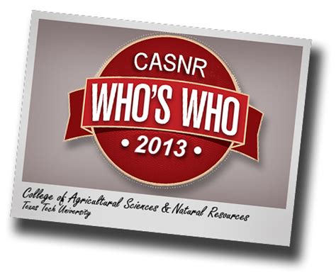 Teens and college students can easily feel anxious trying to juggle school, work, friends, and family while trying to figure out the rest of your life. For The Record; CASNR Students named to 2013 Who's Who Among Students | November 2013 |CASNR ...