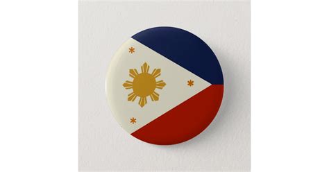 Philippines Flag Pinback Button Zazzle