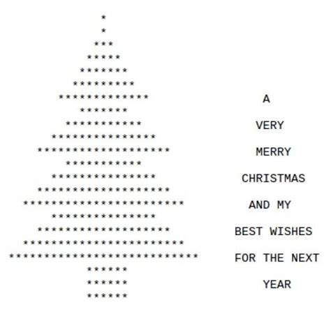 Ascii Christmas Tree Noël Et Nouvel An Text Art Very Merry