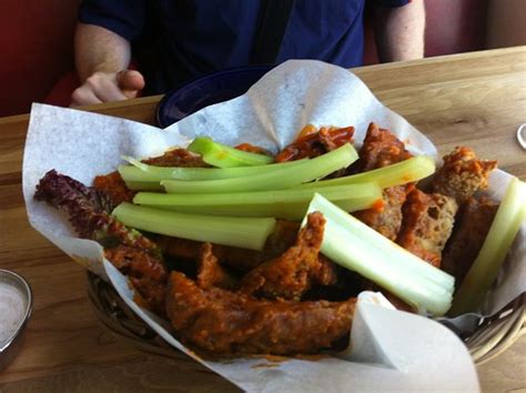 Bake the vegan wings for 25 minuets. Seitan Wings with Buffalo Sauce | Jenna Smith | Flickr