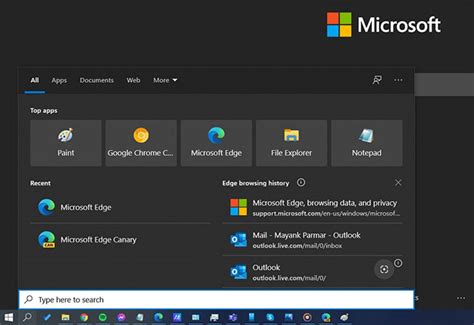 Microsoft Sẽ Tích Hợp Lịch Sử Duyệt Web Trên Edge Vào Windows Search