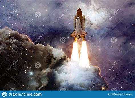 Space Shuttle Taking Off On A Mission Stock Photo Image Of Passing