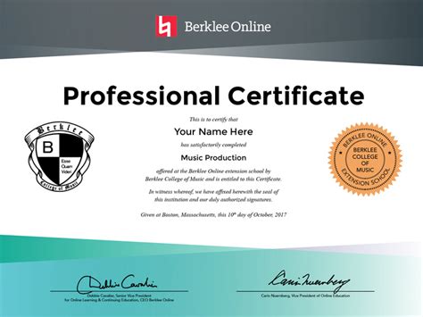But, in the close future, that may be possible, as they seem to be. Music Production Professional Certificate - Berklee Online