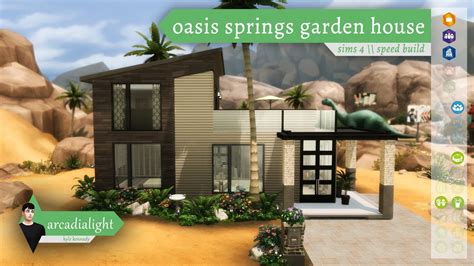 Oasis Springs Garden House Sims 4 Speed Build Youtube