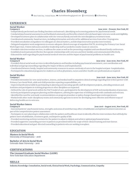 Social Worker Resume Example For 2023 Rezi Ai