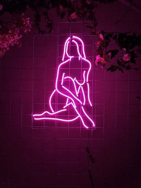 Sexy Pink Girl Custom Neon Sign Home Decor Wall Hangings Etsy