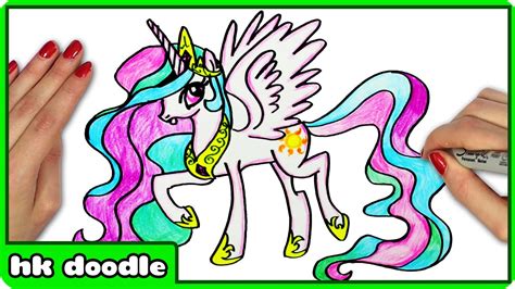 How To Draw Princess Celestia From My Little Pony Step By Step