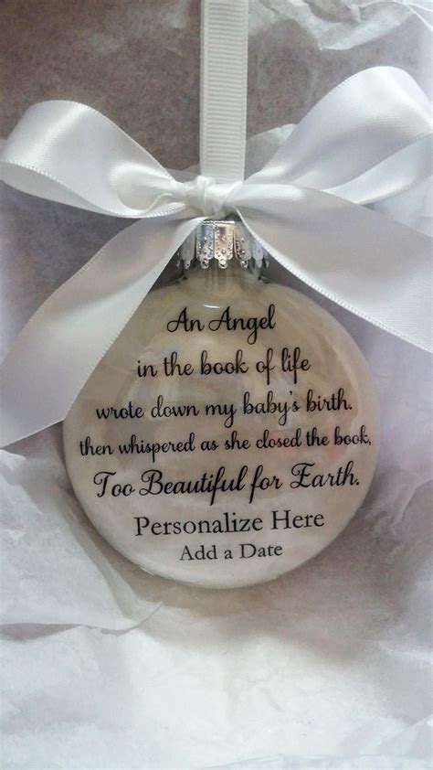 Personalized Loss Of Baby Memorial Christmas Ornament Too Etsy Baby