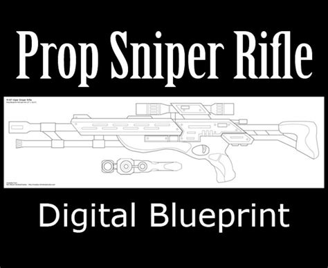 Prop Sniper Rifle Digital Blueprints Etsy