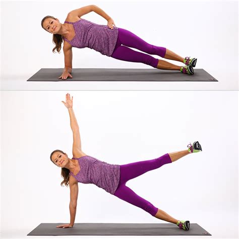 Side Elbow Plank Bodyweight Arm Exercises Popsugar