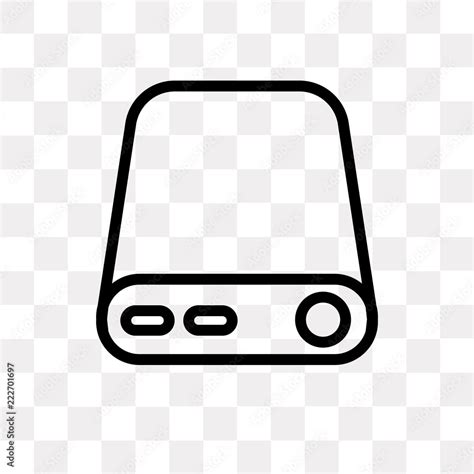 External Hard Drive Icon On Transparent Background Modern Icons Vector Illustration Trendy