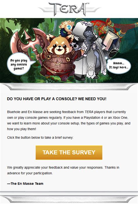 En Masse Is Surveying Tera Players About Consoles