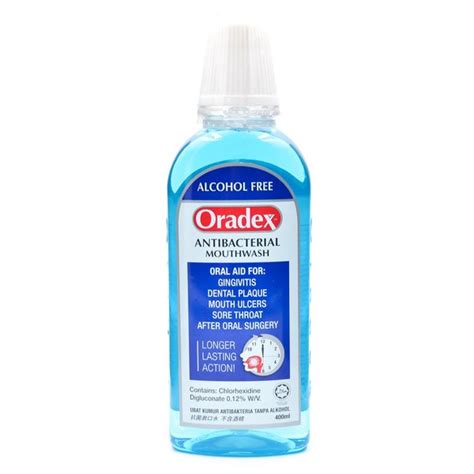 Oradex Antibacterial Mouthwash 400ml Biochem Pharmacy