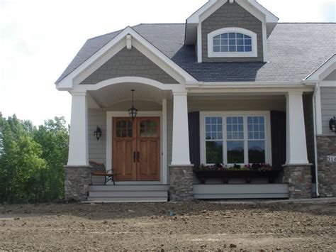 Craftsman style porches have several decorative elements. Exterior Columns | craftsman style home with front porch ...