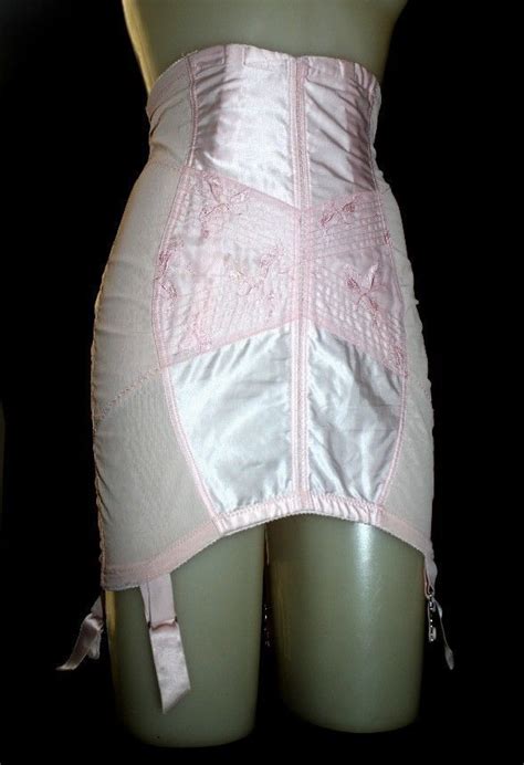 pin by maria on УТЯЖКИ И ПОЯСА pink satin high waisted girdle