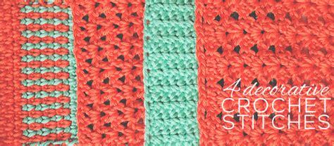 These beginner crochet projects are easy and completely free. 4 Decorative Crochet Stitch Patterns for You to Try!