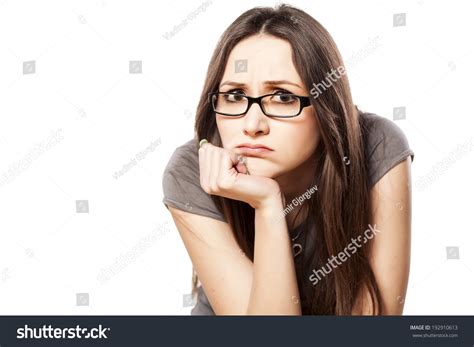 Disappointed Young Woman With Glasses Stock Photo 192910613 Shutterstock