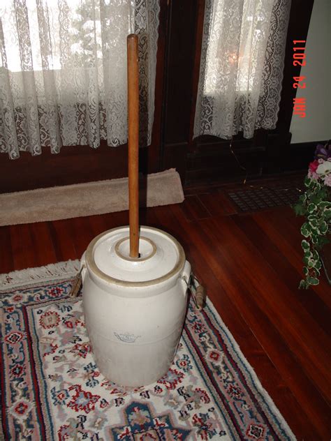 Antique Butter Churn Crock Collectors Weekly