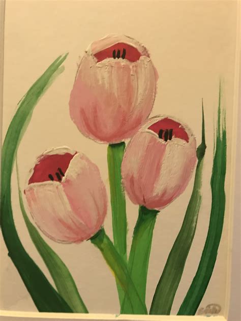 3 Tulips Art Starts For Kids