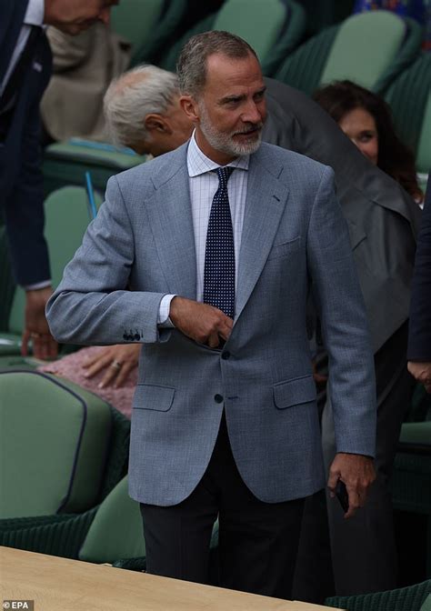 King Felipe Of Spain Attends Wimbledon To Watch Carlos Alcaraz Newsfeeds