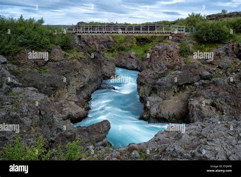 Barnafossar Waterfall Iceland Stock Photo Royalty Free Image
