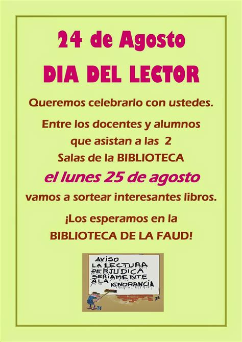 La Biblioteca De La Faud Día Del Lector Festejamos Con Nuestros Usuarios