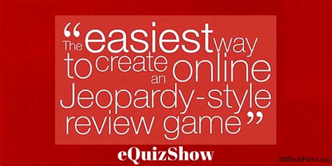 You can find a template on just about any subject. Make Your Own Jeopardy-Style Review Game - eQuizShow
