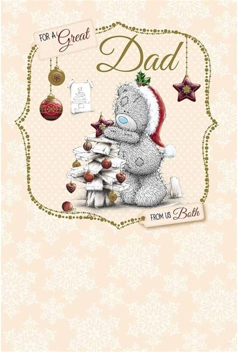 Me To You Tatty Teddy Christmas Card For A Great Dad From Us Both