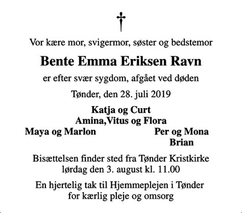 Get in touch with emma eriksen (@emmaerikzen) — 128 answers, 597 likes. Bente Emma Eriksen Ravn : afdøde.dk