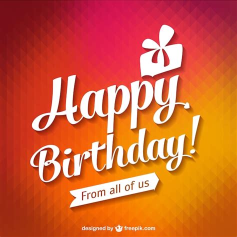 Premium Vector Happy Birthday Typography Card