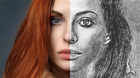 How To Turn A Photo Into Pencil Drawing Sketch Effect In Images