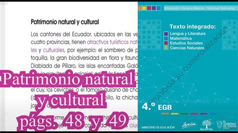 Patrimonio Natural Y Cultural Págs 48 Y 49 Texto De Estudios Sociales