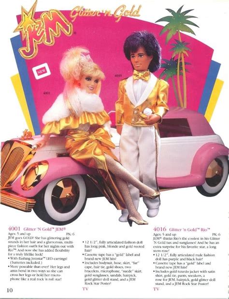 Hasbros 1987 Toy Catalog For Jem And The Holograms With Gold N Glitter