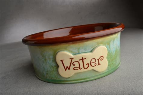 Dog Bowl Single Personalized Made To Order Smooth Dog Bowl By