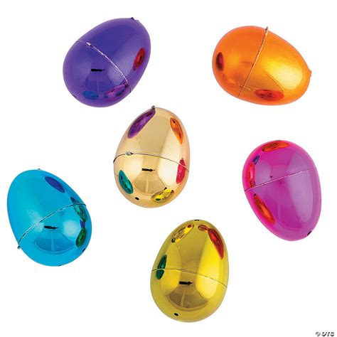 2 12 Metallic Plastic Easter Eggs 72 Pc Discontinued